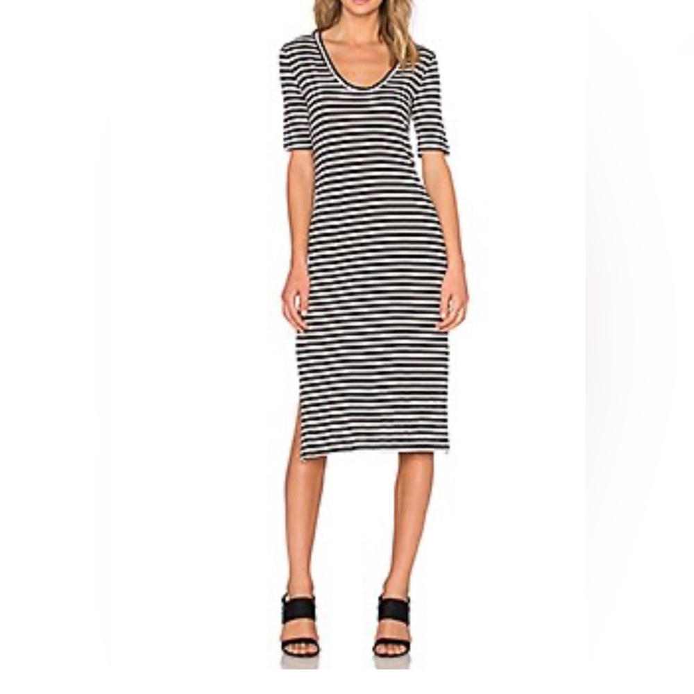KAIN label Moby dress in black and white stripe
